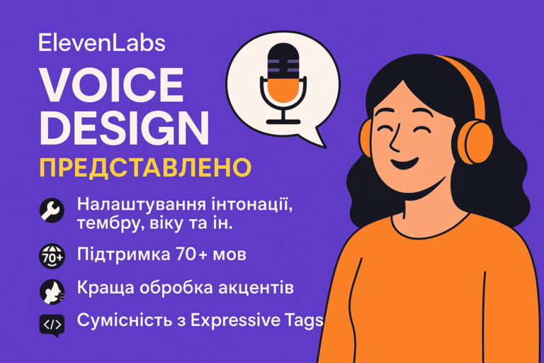 ElevenLabs представила Voice Design v3 (альфа) – революцію у створенні голосів