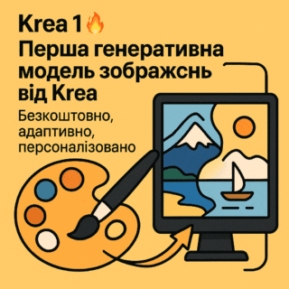 Krea 1 — Перша генеративна модель зображень від Krea: безкоштовно, адаптивно, персоналізовано