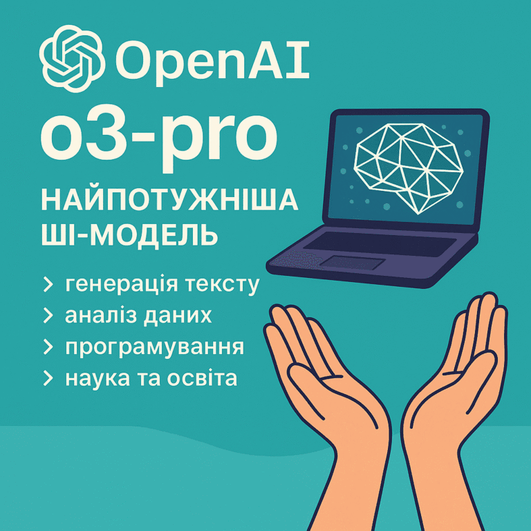 OpenAI випустила o3‑pro — свою найпотужнішу модель штучного інтелекту