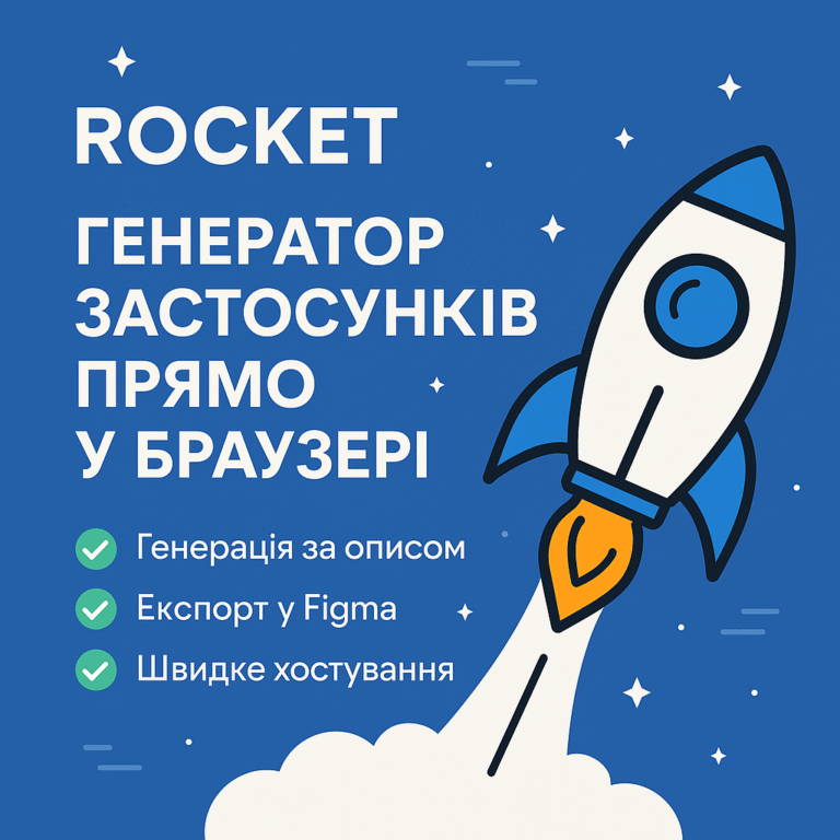 Rocket — генератор застосунків прямо у браузері
