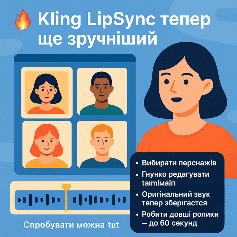 Kling LipSync тепер ще зручніший