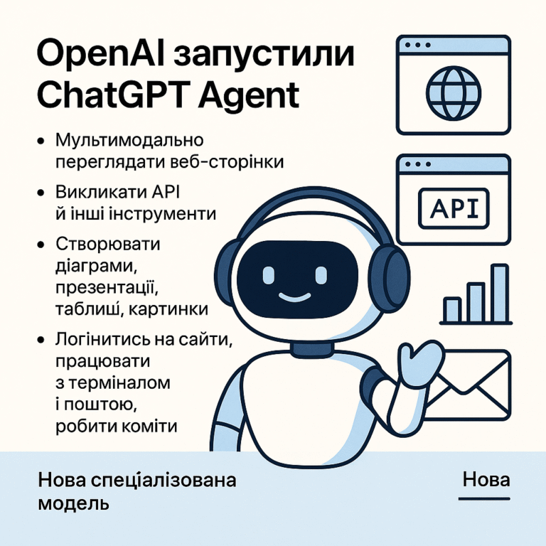 OpenAI запустили ChatGPT Agent — справжній цифровий асистент нового покоління