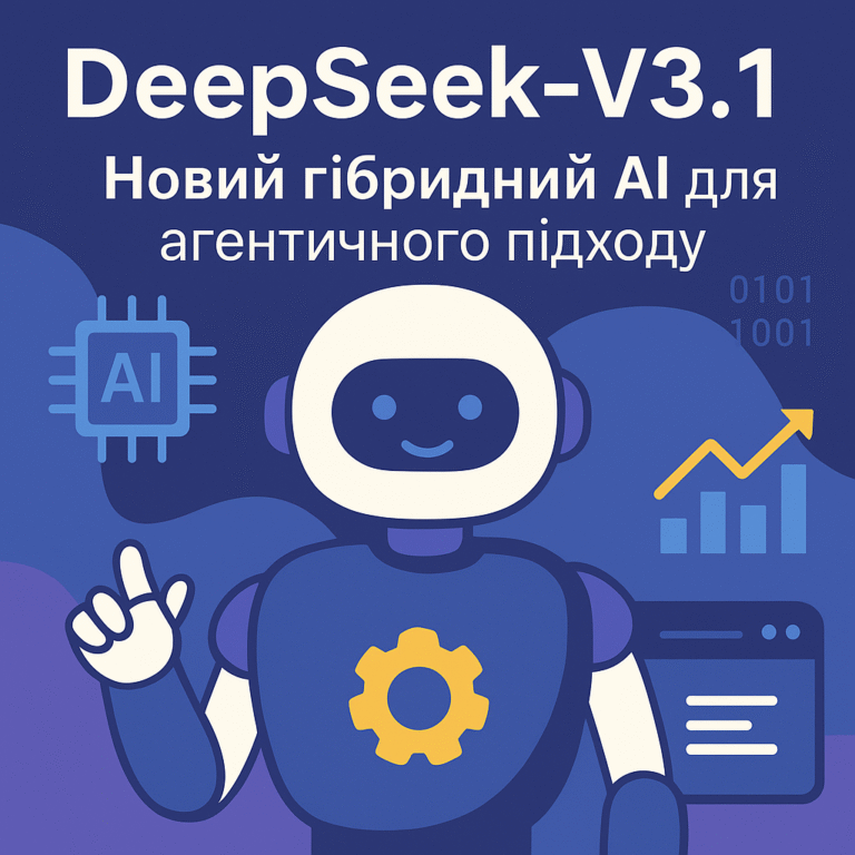 DeepSeek-V3.1: Новий гібридний AI для епохи агентів — швидше, досконаліше та доступніше