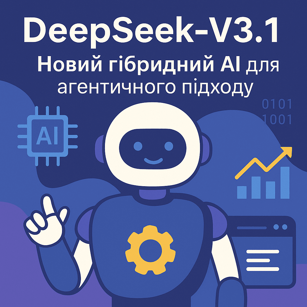 DeepSeek-V3.1: Новий гібридний AI для епохи агентів — швидше, досконаліше та доступніше