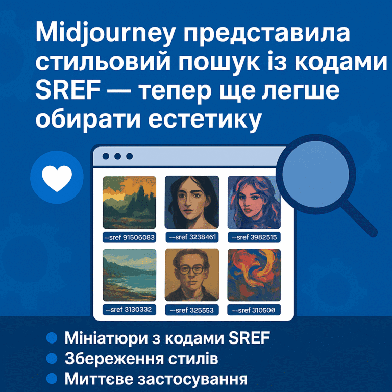 Midjourney представила стильовий пошук із кодами SREF — тепер ще легше обирати естетику