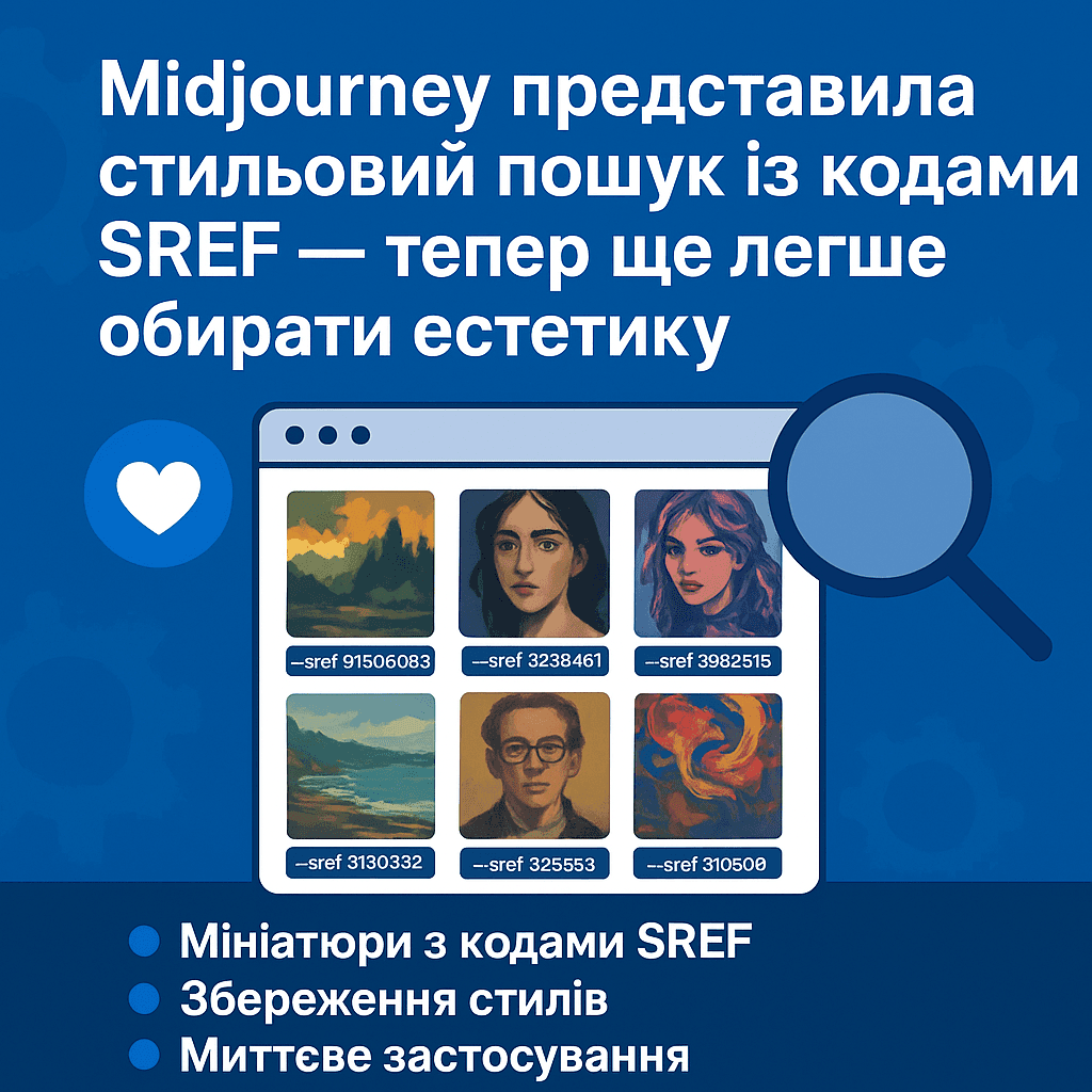 Midjourney представила стильовий пошук із кодами SREF — тепер ще легше обирати естетику