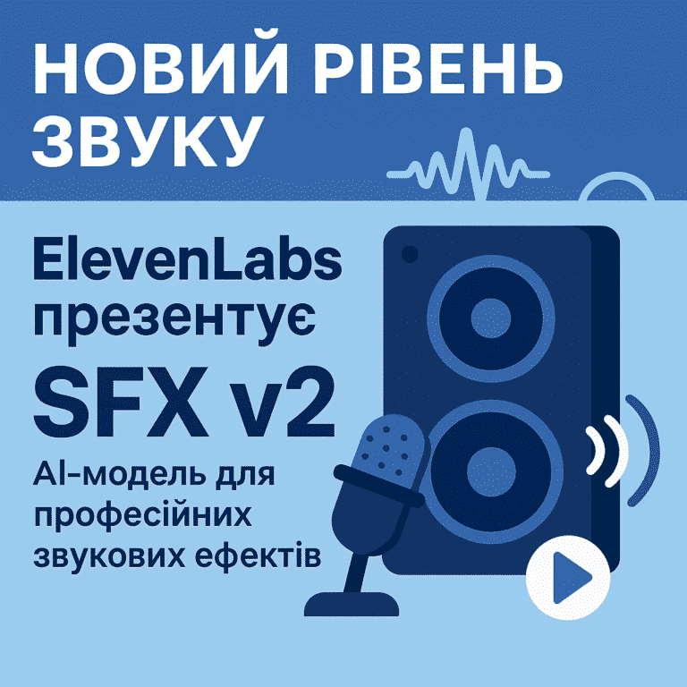 Новий рівень звуку ElevenLabs презентує SFX v2 — AI-модель для професійних звукових ефектів