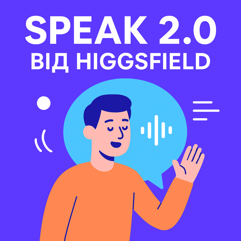 Speak 2.0 від Higgsfield — «Живий» голос з емоціями, паузами й драйвом