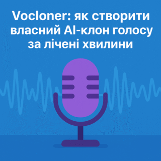 Vocloner: як створити власний AI-клон голосу за лічені хвилини