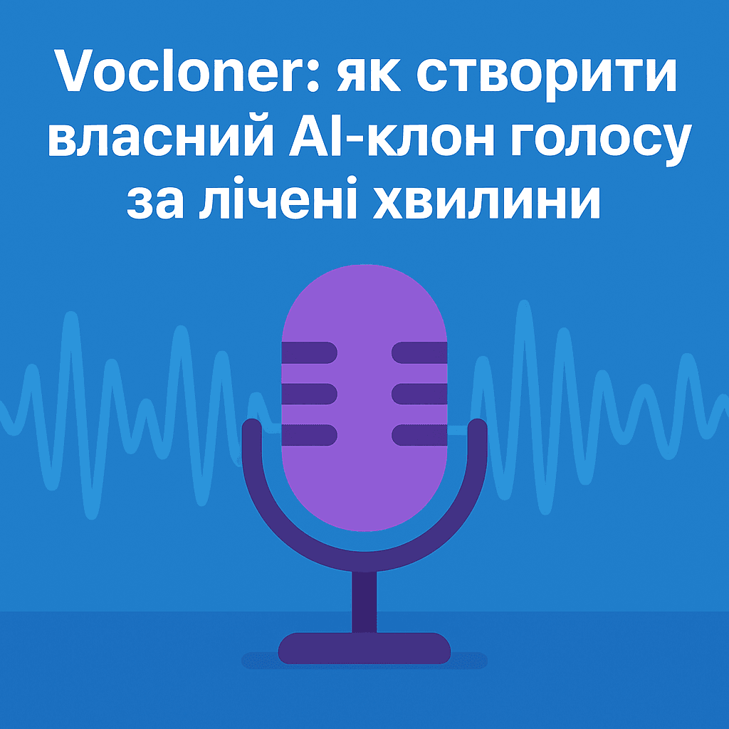Vocloner: як створити власний AI-клон голосу за лічені хвилини