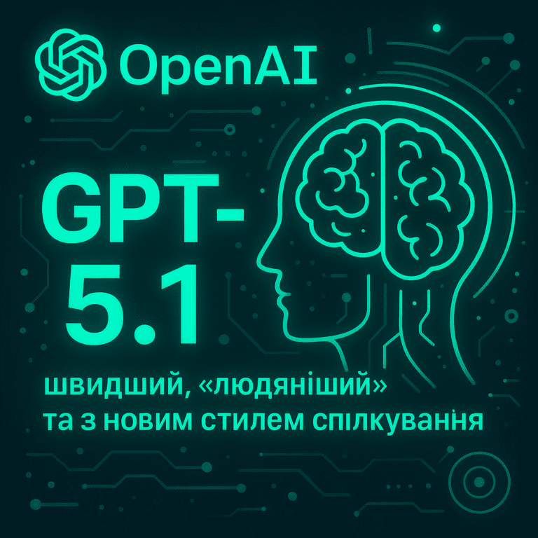 OpenAI запускає GPT-5.1: швидший, «людяніший» та з новим стилем спілкування