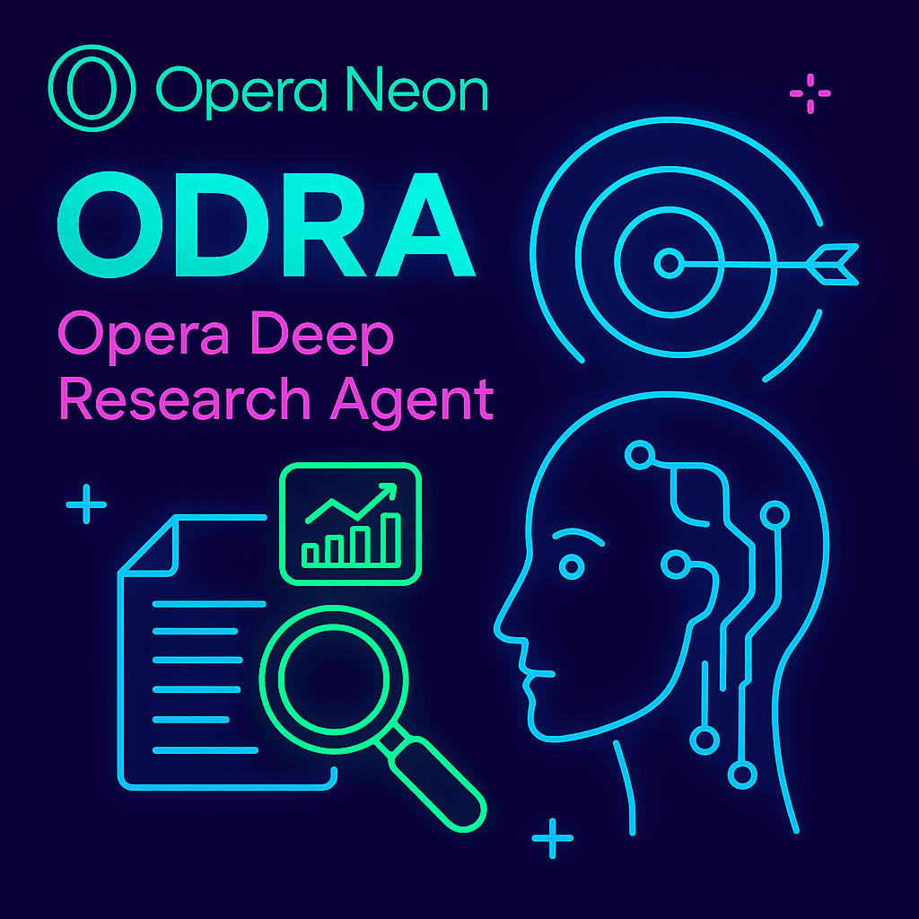 Opera представляє ODRA — глибокий дослідницький агент для браузера Neon