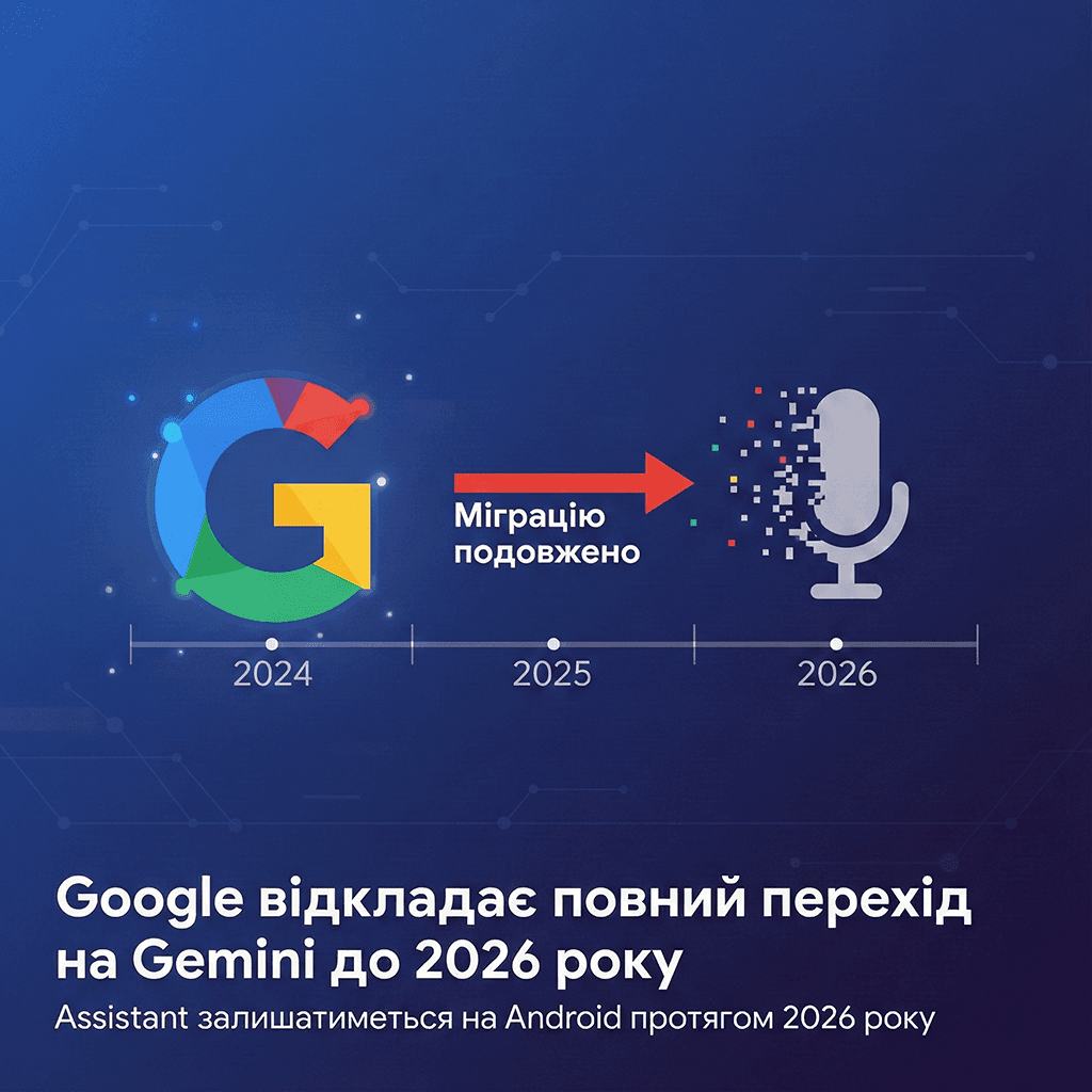 Google відкладає повну заміну Assistant на Gemini до 2026 року