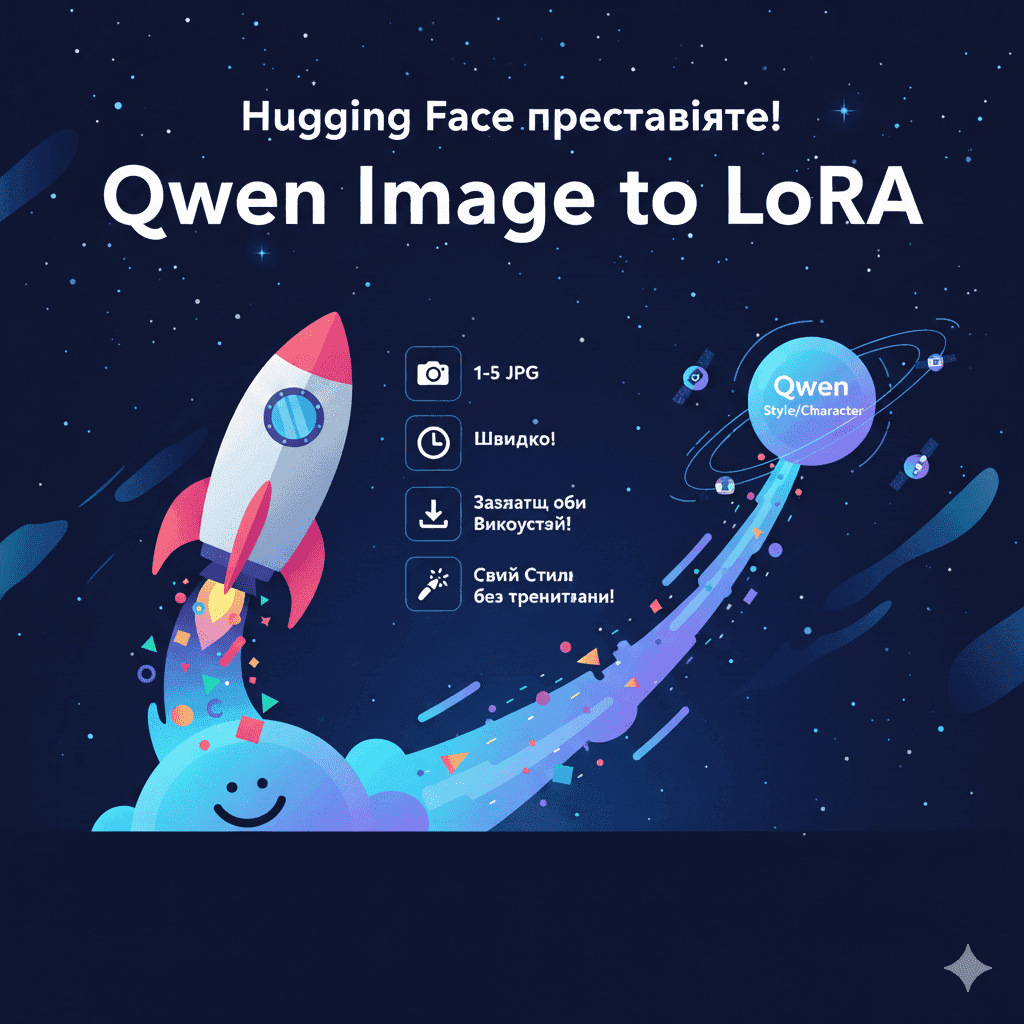 Hugging Face презентували безкоштовний інструмент для LoRA-адаптації моделі Qwen Image