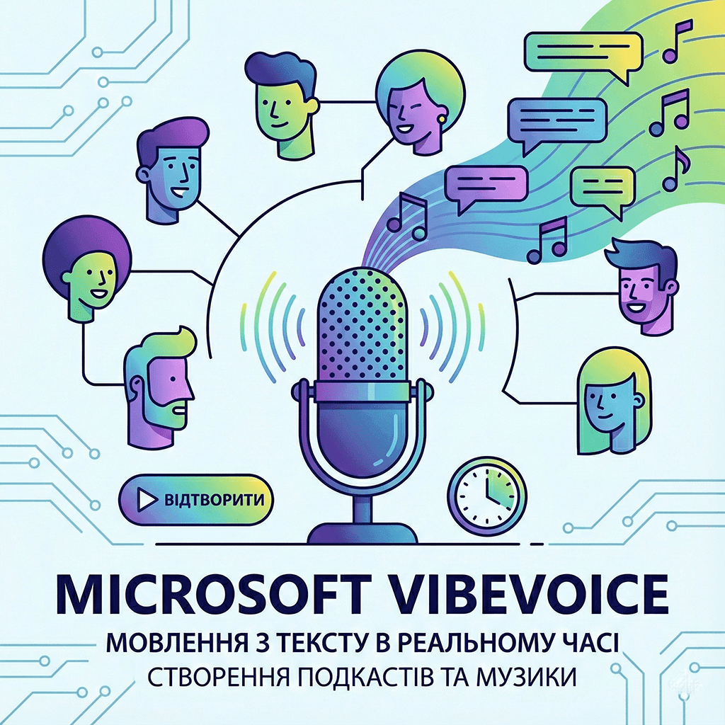 Microsoft представляє VibeVoice: Революція у генерації мовлення у реальному часі