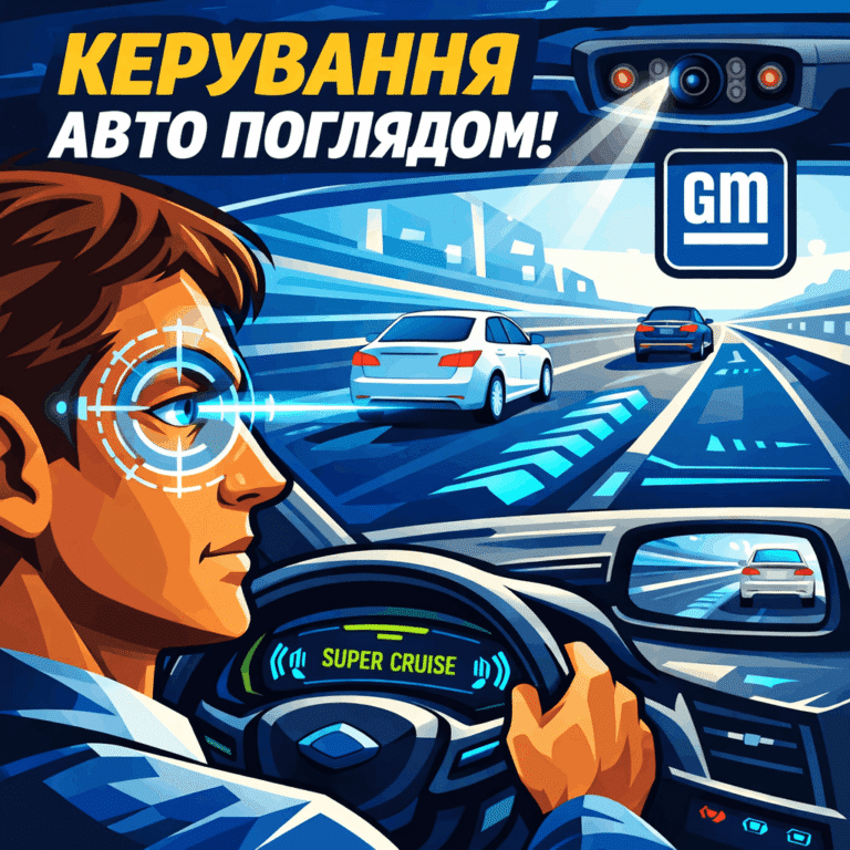Майбутнє без кнопок: General Motors розробляє систему зміни смуги руху за допомогою погляду