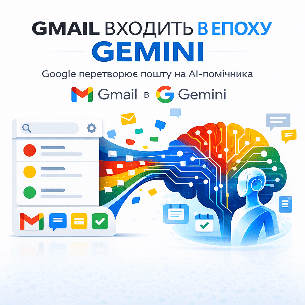 Gmail входить в епоху Gemini: Google перетворює пошту на AI-помічника