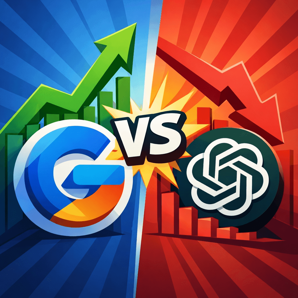 Google Gemini обігнав 20% ринку веб-трафіку AI-чатів — ChatGPT втрачає позиції