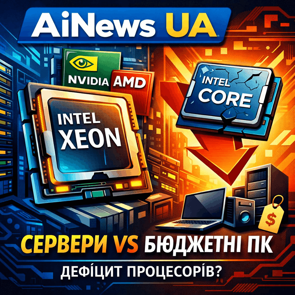 Intel Q4 2025: Дефіцит процесорів для ПК та ставка на серверні Xeon для ШІ