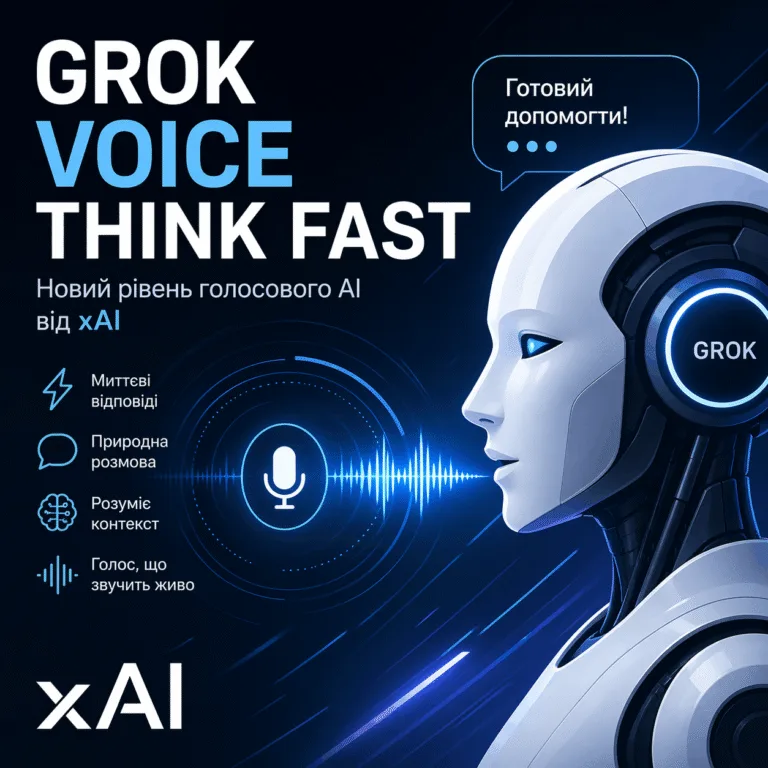 AI асистент Grok з миттєвими голосовими відповідями та інтерфейсом реального часу