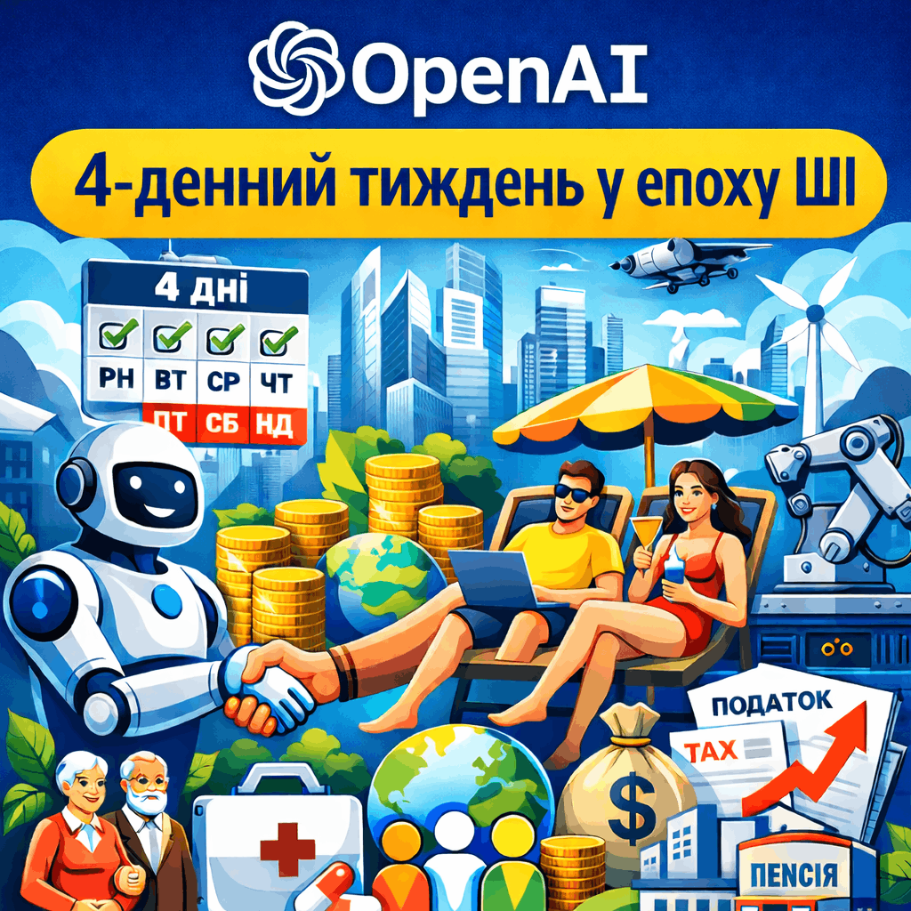 OpenAI пропонує 4-денний тиждень у епоху ШІ