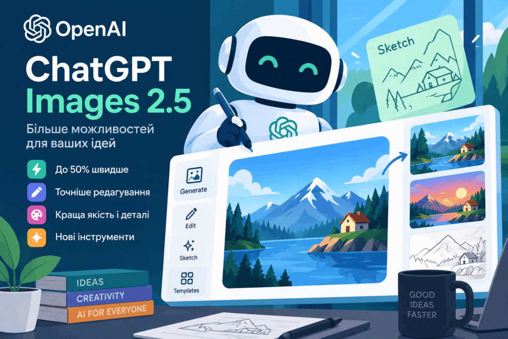 OpenAI представила ChatGPT Images 2.5: нова модель краще редагує зображення та зберігає деталі