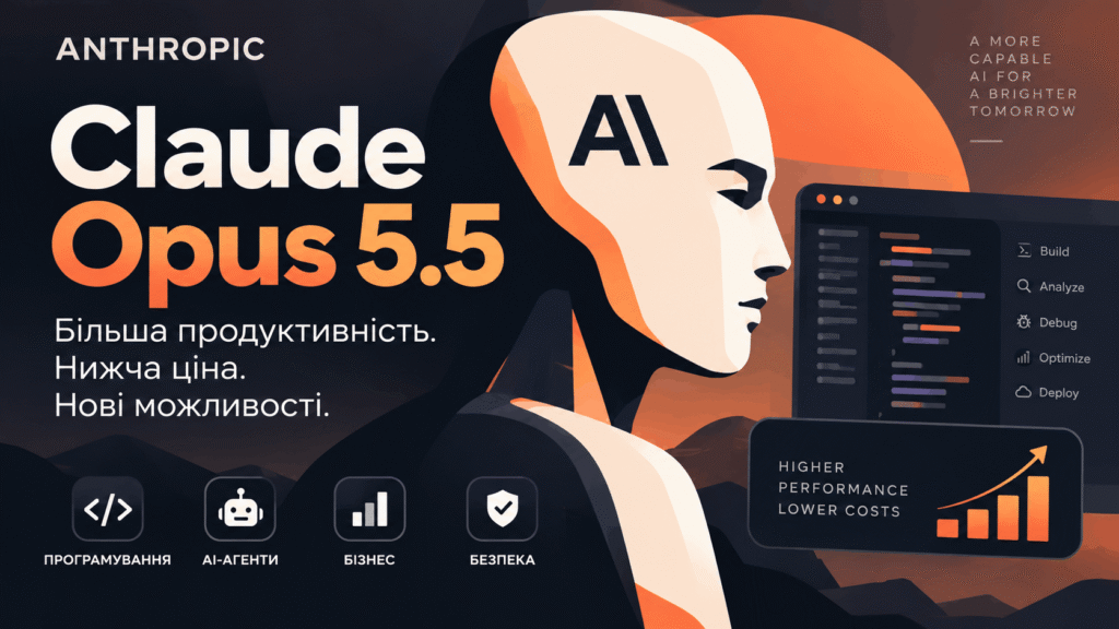 Claude Opus 5.5: Anthropic представила нову модель із вищою продуктивністю та нижчою ціною