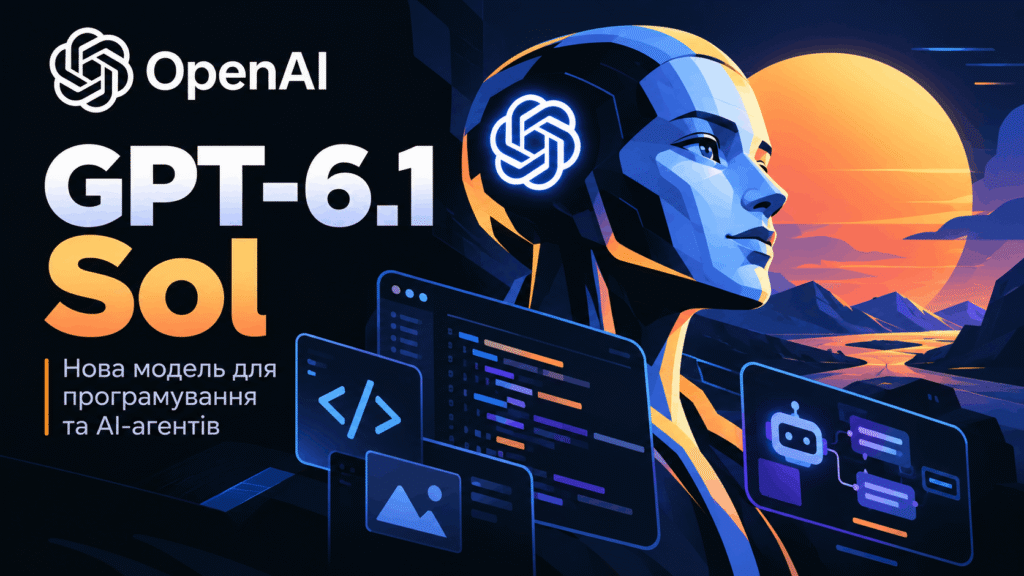 GPT-6.1 Sol від OpenAI — нова модель штучного інтелекту для програмування та AI-агентів